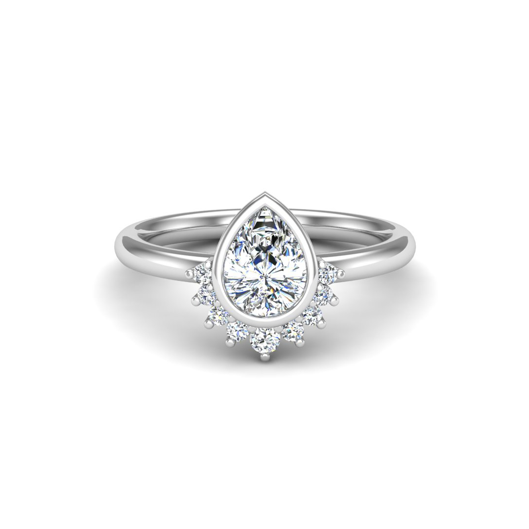 Korman Signature Cora Pear Engagement Ring Setting